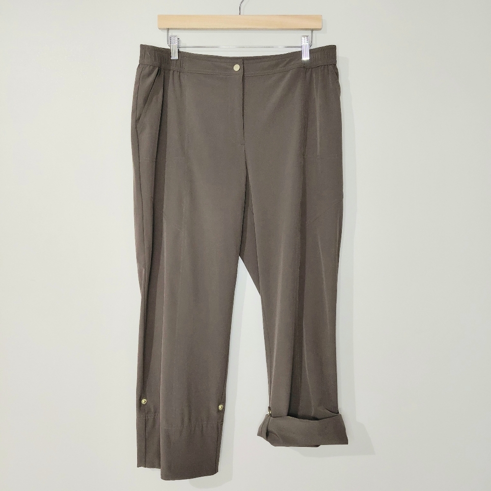 Zenergy By Chico's Large Tan Cropped Women's Pants Capri